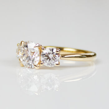 Round Brilliant Cut Lab Grown Diamond Engagement Ring, 2 of 3