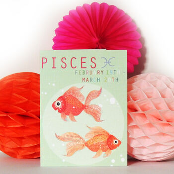 Mini Pisces Zodiac Card, 2 of 4