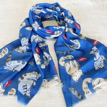 Cute Cat Sketches Scarf, 4 of 7