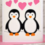 'Penguins' Personalised Engagement Card, thumbnail 2 of 3