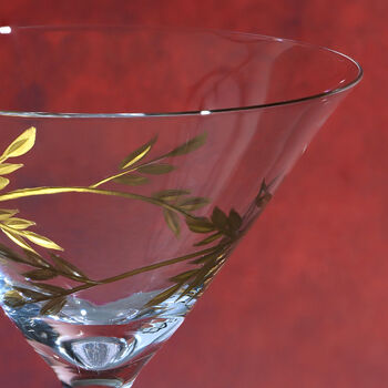 G Decor Set Of Four Botanical Martini Glasses, 3 of 3