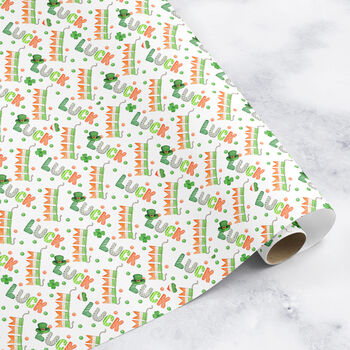 St Patricks Day Gift Wrapping Paper Roll Or Folded V2, 2 of 3
