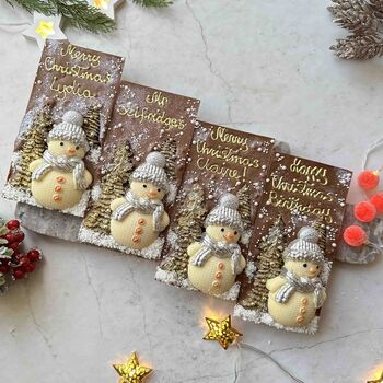Christmas Snowman Chocolate, Personalised Xmas Gift, 7 of 8