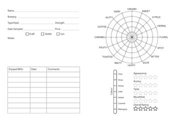 Personalised Hand Bound Leather Beer Tasting Journal, 3 of 4
