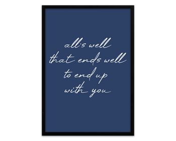 All's Well That Ends Well Navy Print, 4 of 5