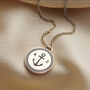 Nautical Anchor Initial Disc Necklace, thumbnail 2 of 7