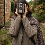 Magical Mushroom Black Lightweight Scarf, thumbnail 3 of 5