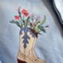 Cowboy Boot Floral Embroidered Sweatshirt, thumbnail 2 of 5