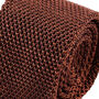 Brown Marl Silk Knitted Tie Five.5cm, thumbnail 3 of 3