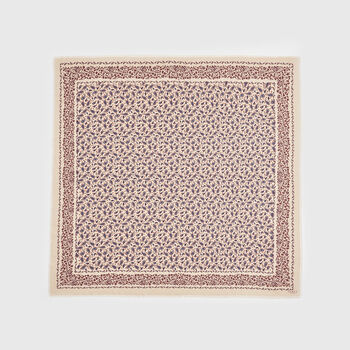 Paisley Folk Caramel Square Scarf, 3 of 8