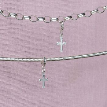 Sterling Silver Cross Charm, 2 of 6