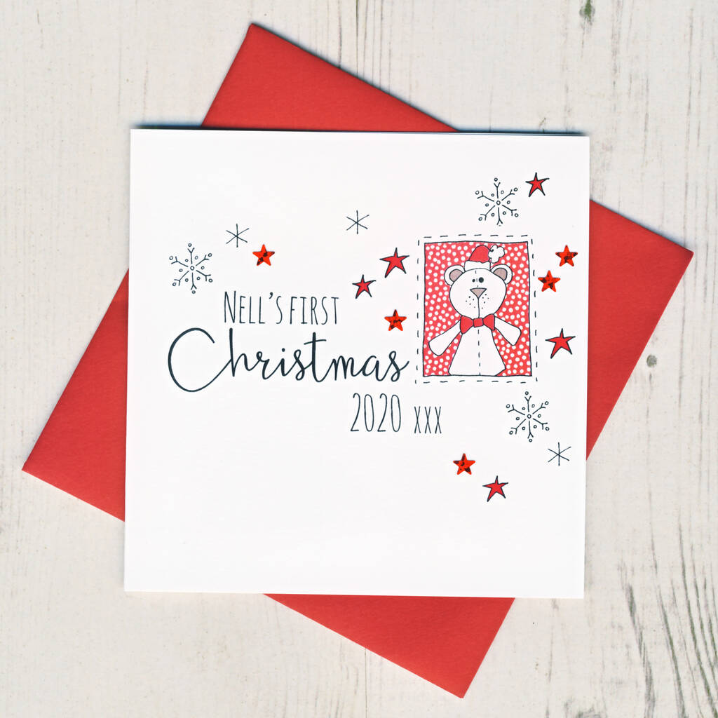 Personalised Card For Baby's First Christmas By Eggbert & Daisy