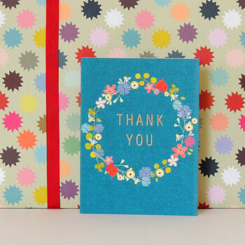 Mini Gold Foiled Thank You Card Pack, 4 of 5