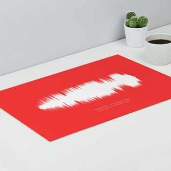 Personalised Coloured Song Sound Wave Print, 4 of 7
