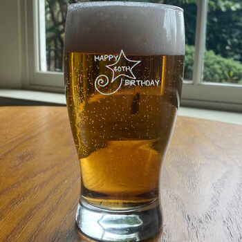 40th Birthday Shooting Star Pint Glass, 2 of 7