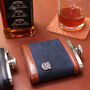 Leather And British Waxed Canvas Hip Flask, thumbnail 4 of 6