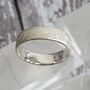 Personalised Scratched Detail Sterling Silver Ring, thumbnail 3 of 11