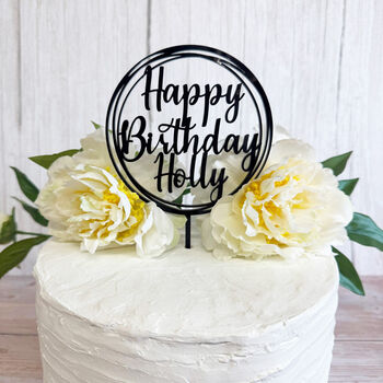 Personalised Acrylic Birthday Cake Topper Custom Name, 2 of 8