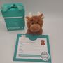 Highland Br Cow Mini Soft Toy + Rattle, thumbnail 11 of 12