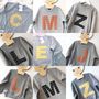 Kids And Babies Personalised Grey Letter Sweatshirt, thumbnail 5 of 11