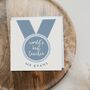 Personalised Worlds Best Teacher Medal Thank You Card, thumbnail 1 of 2
