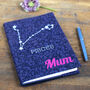 Star Sign Personalised Fabric Notebook Mothers Day Gift, thumbnail 1 of 6