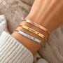 Personalised Curve Bar Bracelet Engrave Name Symbol, thumbnail 9 of 10