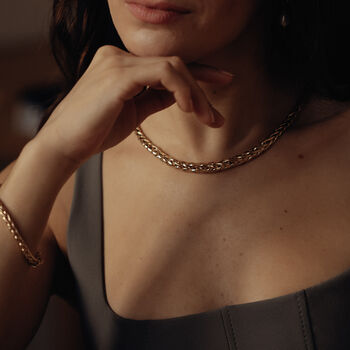 Eternal Luxe Gold Plated Interwoven Majesty Necklace, 2 of 6