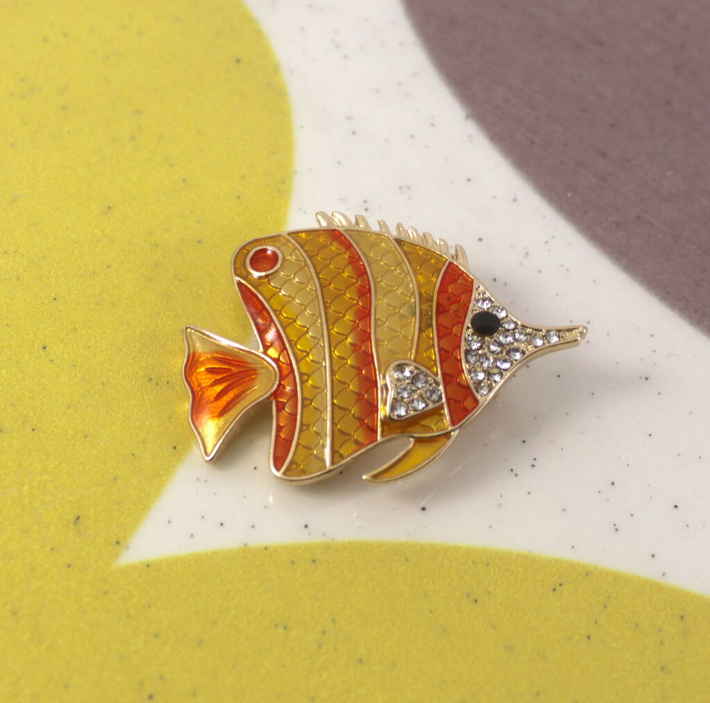 Enamel Tropical Fish Brooch By Lucy Loves Neko | notonthehighstreet.com