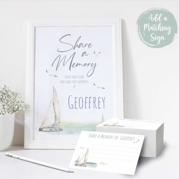 Funeral Write A Memory Cards Sailing Design, 3 of 3