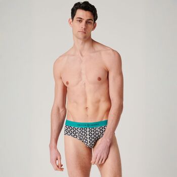 Men's 'Minimalist Geometric' Four Pack Bamboo Briefs, 3 of 12