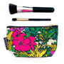 Washable Makeup Bag Colourful Tropical Flowers, thumbnail 1 of 9