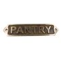 Solid Brass Pantry Plaque With Antique Finish, thumbnail 2 of 5