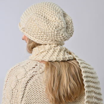 Sunday Scarf And Beanie Hat Easy Knitting Kit, 7 of 10