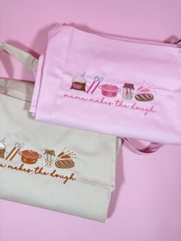 Mama Who Makes The Dough Embroidered Apron, 4 of 7