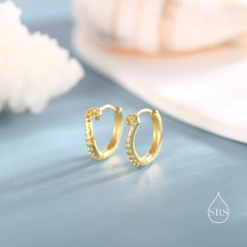 Sterling Silver Octopus Tentacles Hoop Earrings, 2 of 11