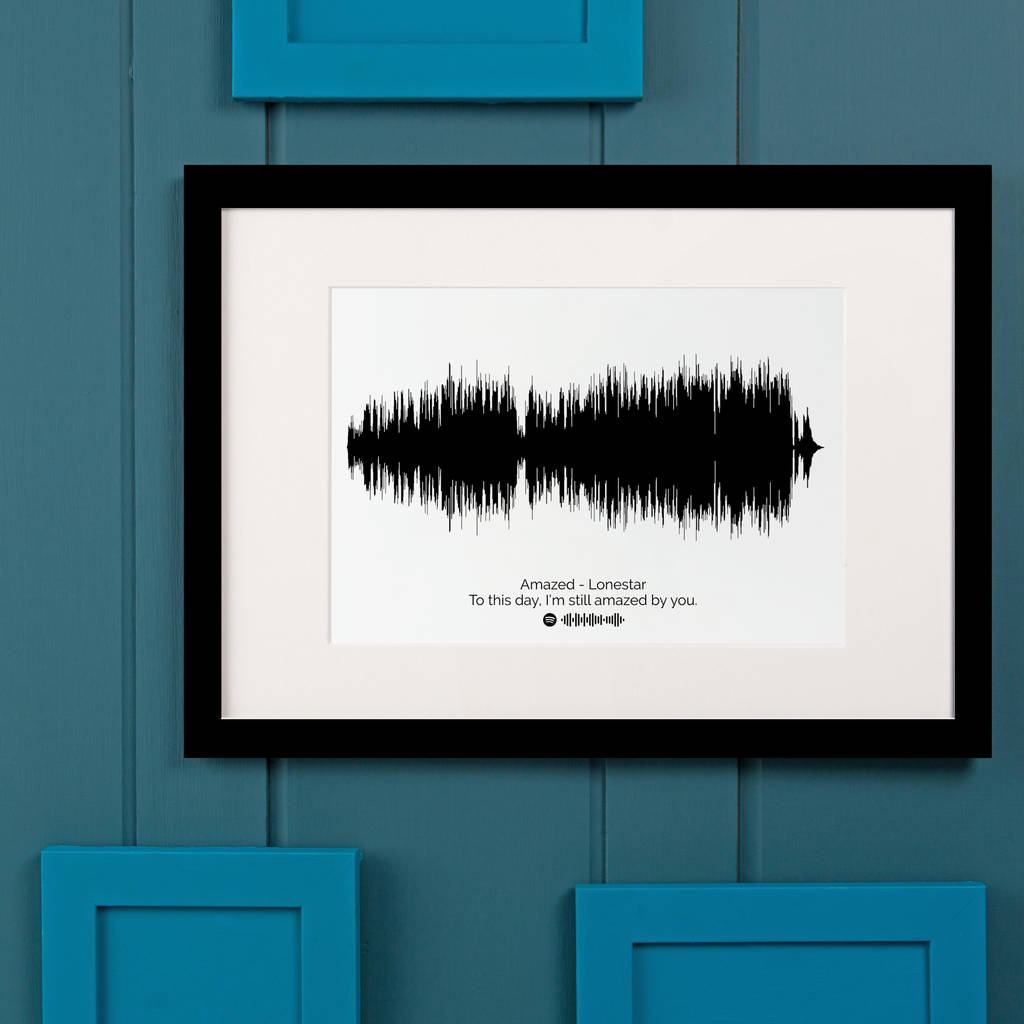 Personalised Song Sound Wave Print By MixPixie notonthehighstreet.com