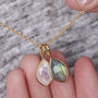 18ct Gold Vermeil Double Gemstone Necklace, thumbnail 2 of 3