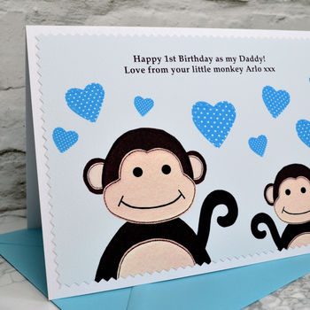 'Little Monkeys' Birthday Card From Children, 7 of 7