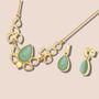 Abbie Statement Necklace And Earrings Set Gold Plated, thumbnail 2 of 3
