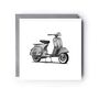 Hand Drawn Scooter Greeting Card Illustration, thumbnail 2 of 6