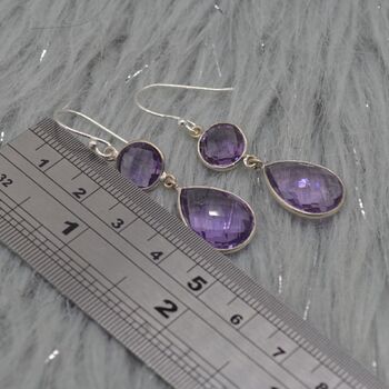Amethyst 925 Silver Earrings: February Birthstone, 3 of 9