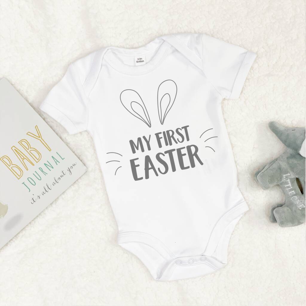 My First Easter Bunny Babygrow By Lovetree Design | notonthehighstreet.com