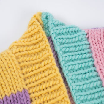 Rainbow Chunky Cardigan Easy Knitting Kit, 6 of 11