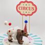 Personalised Circus Grizzly Bear Cake Topper, thumbnail 4 of 6