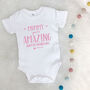 Mummy You're Amazing Happy Mother's Day Babygrow, thumbnail 5 of 9