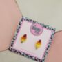 Rocket Ice Lolly Glitter Resin Studs / Holiday Jewellery / Colourful Resin Accessories / Gift For Her, thumbnail 3 of 5