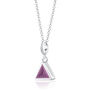 Geometric Purple Triangle Charm Necklace, thumbnail 2 of 9