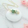 Moving Fish Tail Charm Necklace Greens, thumbnail 2 of 3