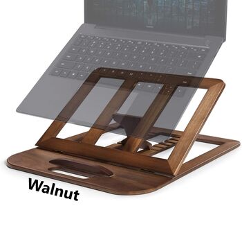 Adjustable Wooden Laptop Riser Stand, 10 of 12